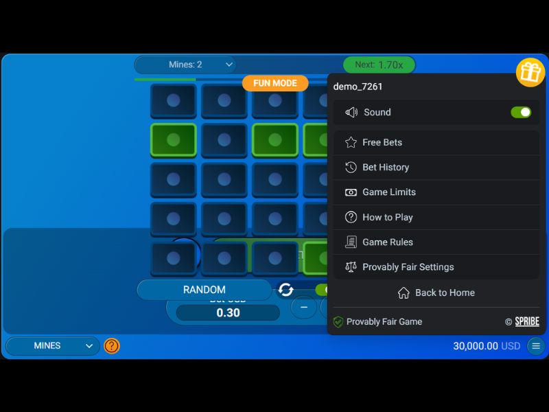 Çevrimiçi oyun Mines'in özellikleri